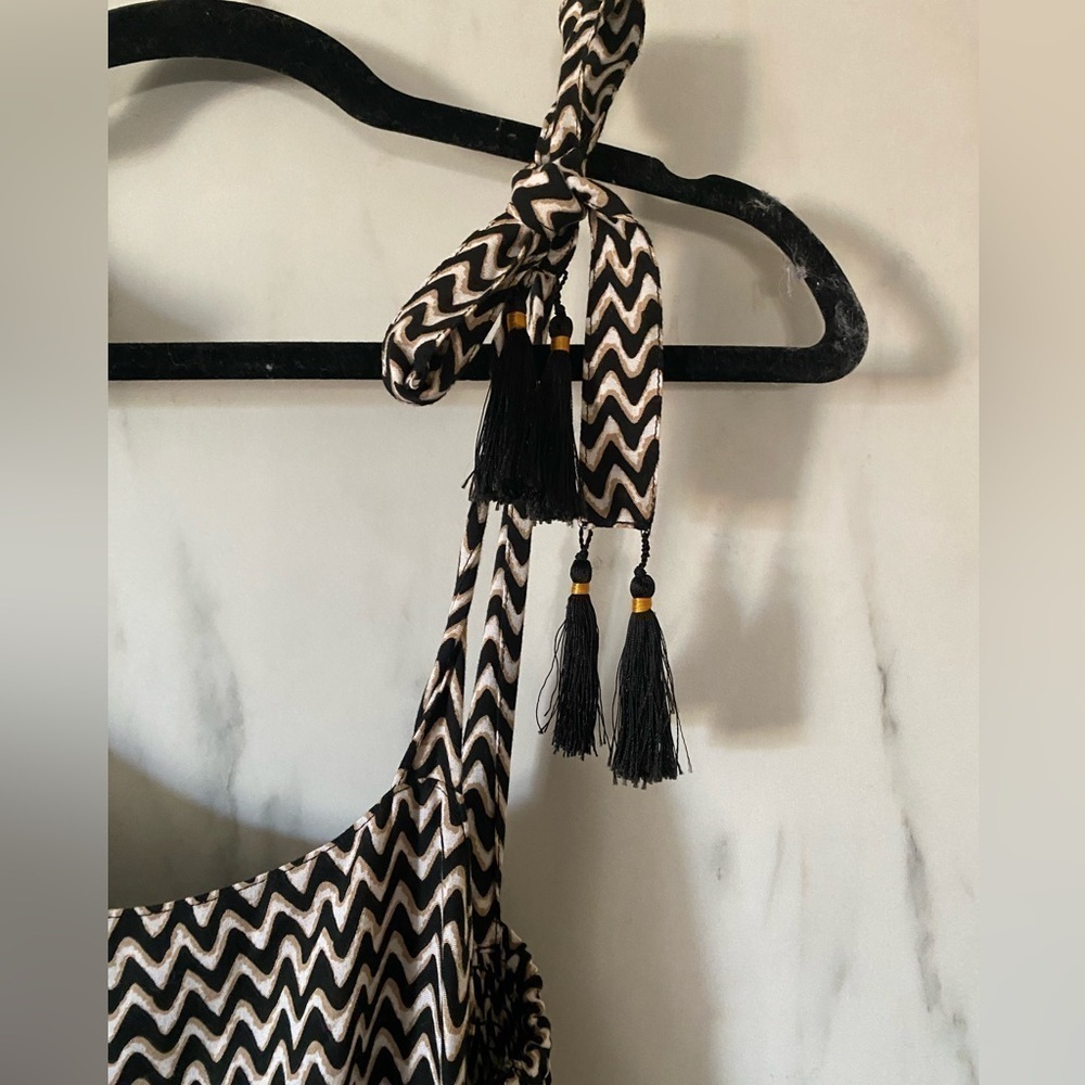 Anthropologie Beachgold Womens Size Small Tiered Maxi Dress Tassels - Picture 5 of 7
